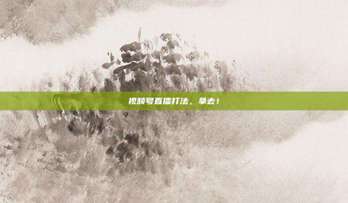 视频号直播打法,拿去!