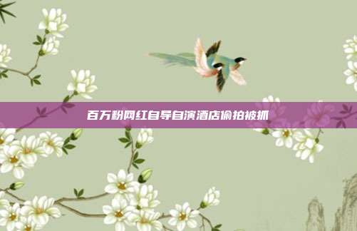 百万粉网红自导自演酒店偷拍被抓