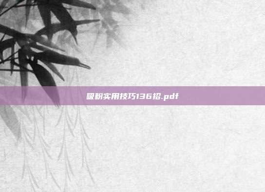 吸粉实用技巧136招.pdf