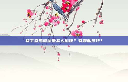 快手直播流量池怎么搭建?有哪些技巧?