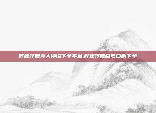 哔哩哔哩真人评论下单平台,哔哩哔哩白号自助下单