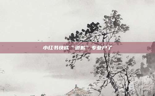 小红书快成“道歉”专业户了