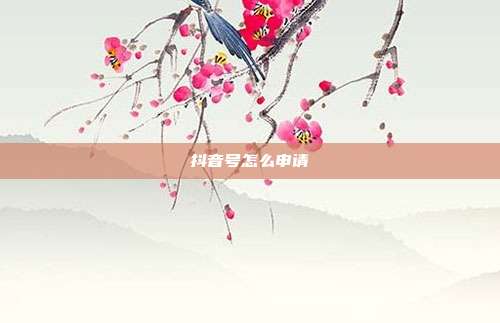 抖音号怎么申请