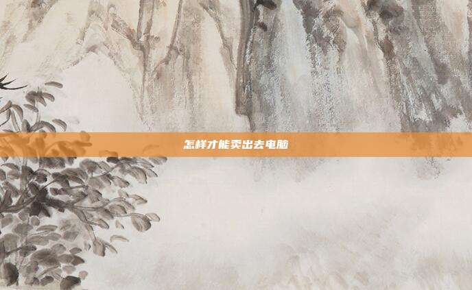 怎样才能卖出去电脑