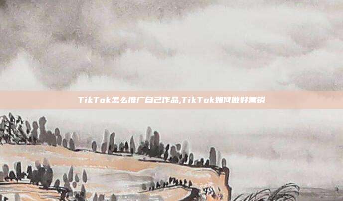 TikTok怎么推广自己作品,TikTok如何做好营销