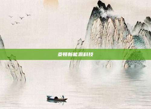 桑顿新能源科技