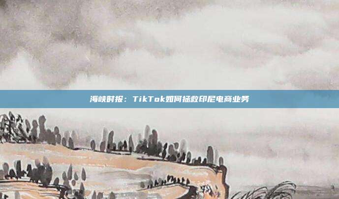 海峡时报:TikTok如何拯救印尼电商业务