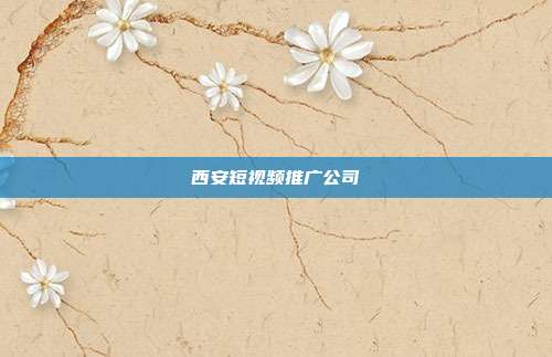 西安短视频推广公司