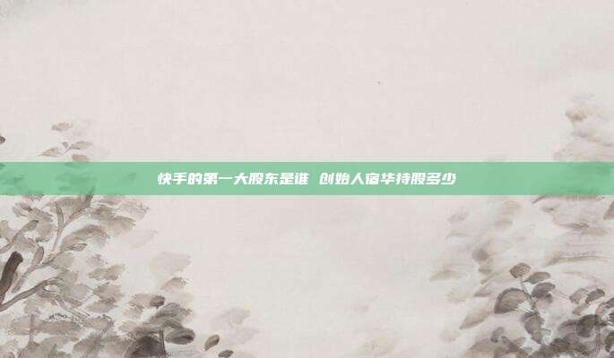 快手的第一大股东是谁 创始人宿华持股多少