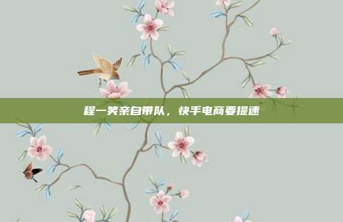 程一笑亲自带队,快手电商要提速