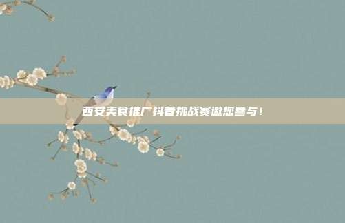 西安美食推广抖音挑战赛邀您参与!