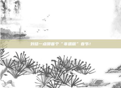 刘结一点赞首个“非遗版”春节!
