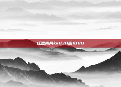 红豆荚网ks0.01刷1000