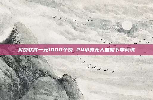 买赞软件一元1000个赞 24小时无人自助下单商城