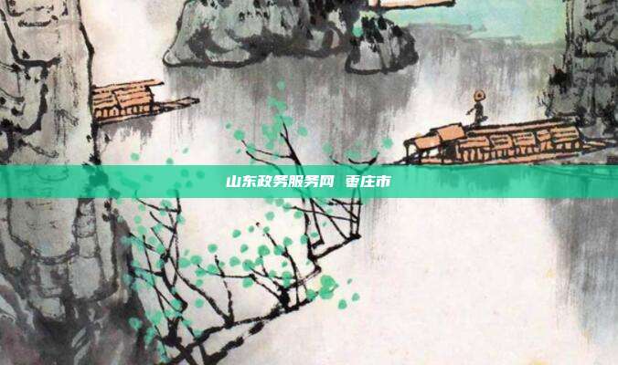 山东政务服务网 枣庄市