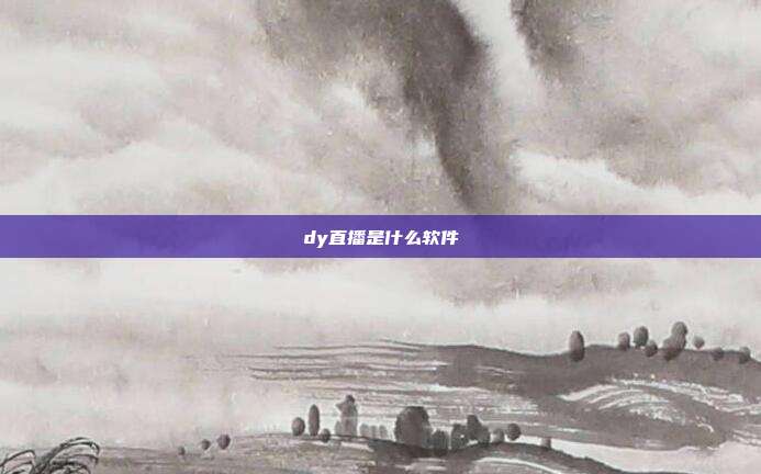 dy直播是什么软件