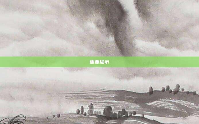 重要提示