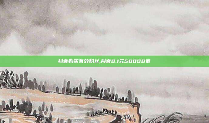抖音购买有效粉丝,抖音0.1元50000赞
