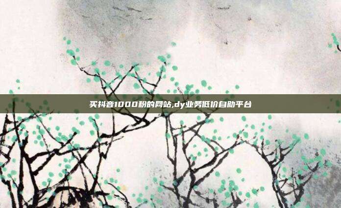 买抖音1000粉的网站,dy业务低价自助平台