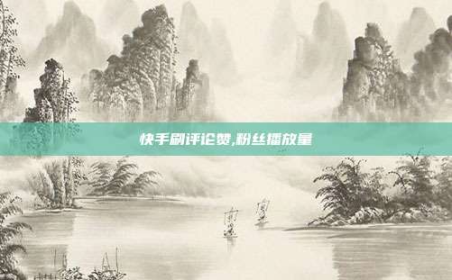 快手刷评论赞,粉丝播放量