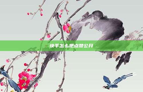 快手怎么把点赞公开