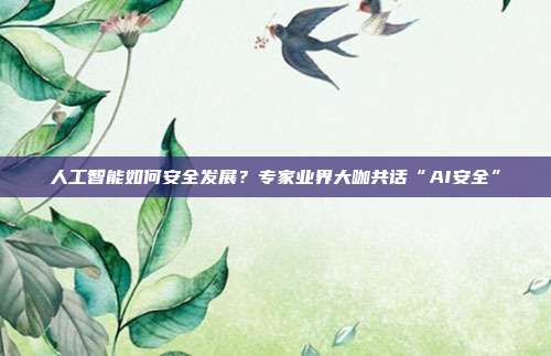人工智能如何安全发展?专家业界大咖共话“AI安全”