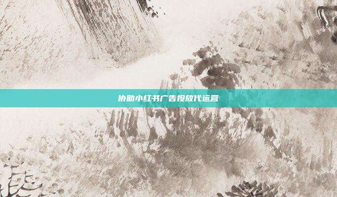 协助小红书广告投放代运营