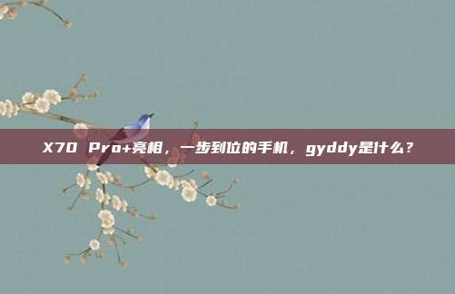 X70 Pro+亮相,一步到位的手机,gyddy是什么?