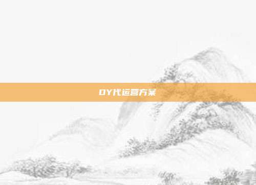 DY代运营方案