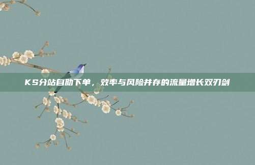 KS分站自助下单，效率与风险并存的流量增长双刃剑