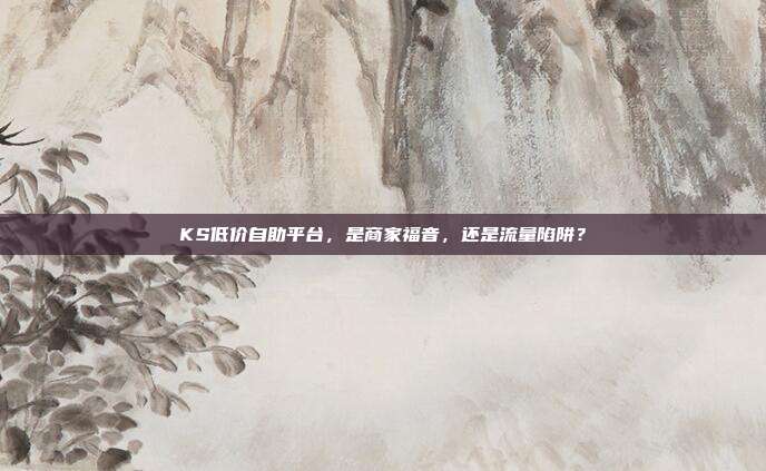 KS低价自助平台，是商家福音，还是流量陷阱？