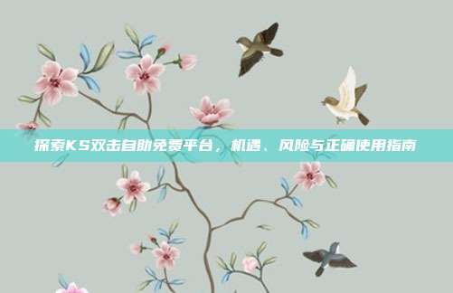 探索KS双击自助免费平台,机遇、风险与正确使用指南
