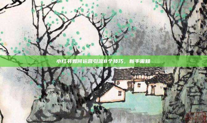 小红书如何运营引流8个技巧,新手需知