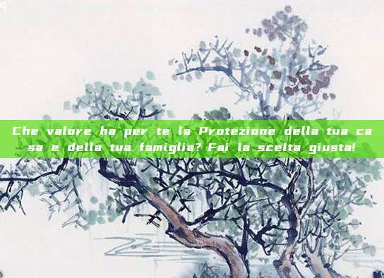 Che valore ha per te la Protezione della tua casa e della tua famiglia?Fai la scelta giusta!