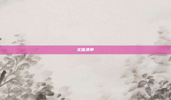 实体清单
