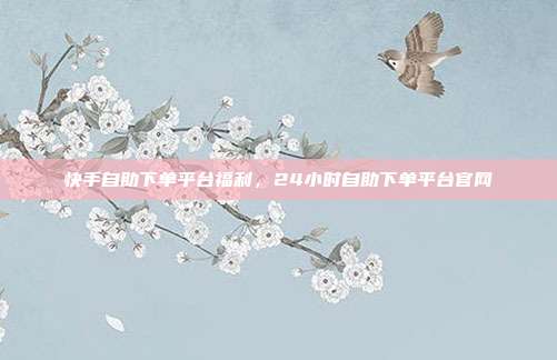 快手自助下单平台福利，24小时自助下单平台官网