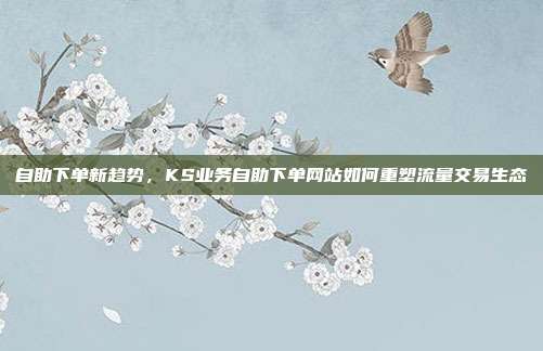 自助下单新趋势,KS业务自助下单网站如何重塑流量交易生态