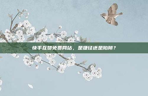 快手互赞免费网站,是捷径还是陷阱?