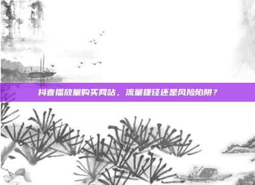 抖音播放量购买网站,流量捷径还是风险陷阱?