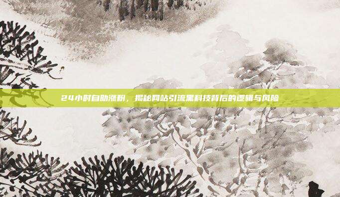 24小时自助涨粉，揭秘网站引流黑科技背后的逻辑与风险