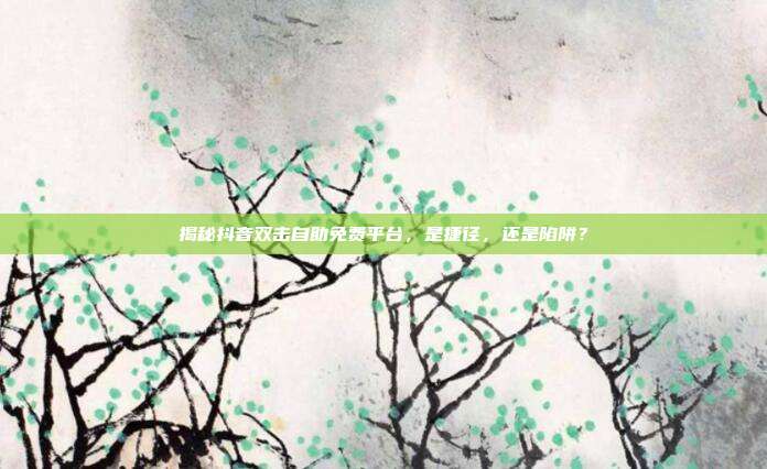 揭秘抖音双击自助免费平台，是捷径，还是陷阱？