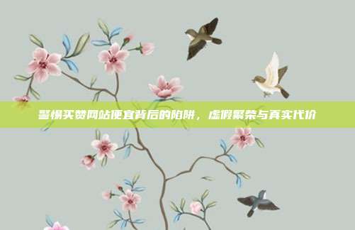 警惕买赞网站便宜背后的陷阱,虚假繁荣与真实代价