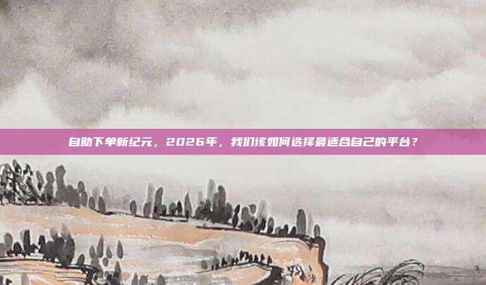 自助下单新纪元，2026年，我们该如何选择最适合自己的平台？