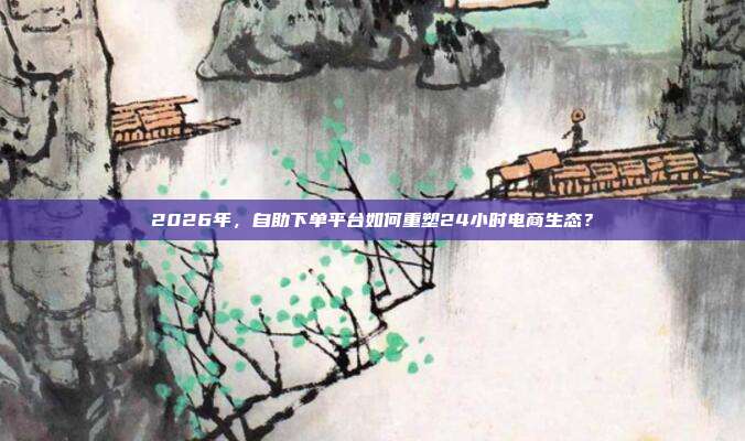 2026年，自助下单平台如何重塑24小时电商生态？