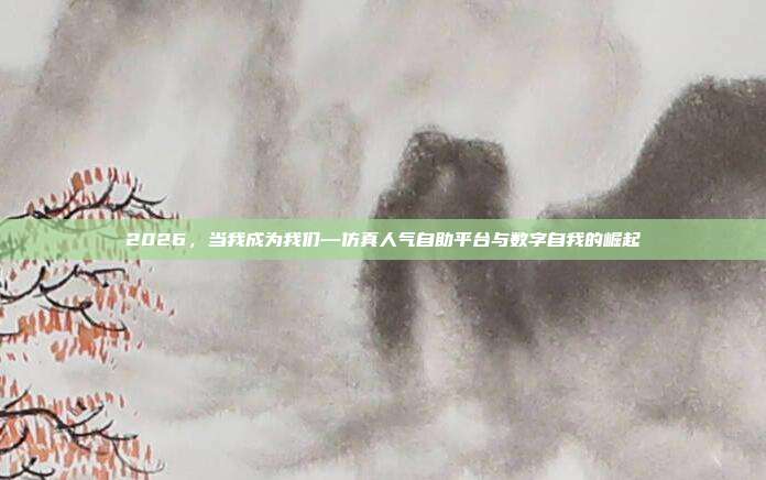 2026,当我成为我们—仿真人气自助平台与数字自我的崛起