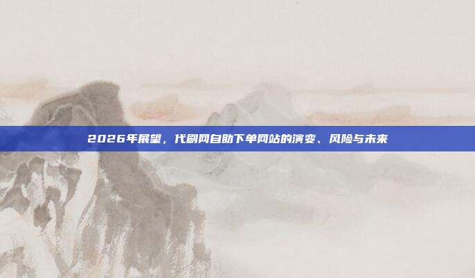 2026年展望,代刷网自助下单网站的演变、风险与未来