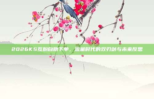 2026KS互粉自助下单,流量时代的双刃剑与未来反思