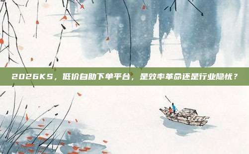 2026KS,低价自助下单平台,是效率革命还是行业隐忧?