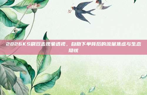 2026KS刷双击现象透视,自助下单背后的流量焦虑与生态隐忧