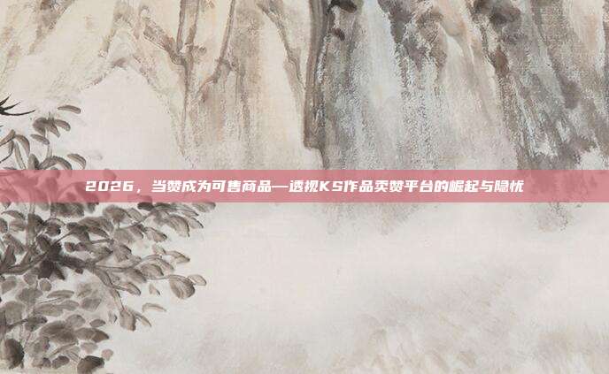 2026,当赞成为可售商品—透视KS作品卖赞平台的崛起与隐忧